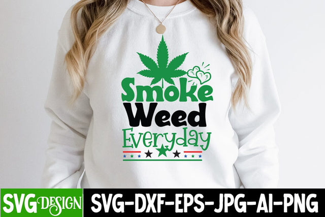 Smoke Weed Everyday SVG Cut File, Smoke Weed Everyday SVG Design, Weed SVG Design, Ganja Smoker Sublimation Design,Cannabis SVG Cut File, Cannabis SVG Design, Cannabis SVG design SVG BlackCatsMedia 