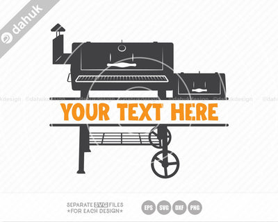 Smoker BBQ Split Monogram SVG, Grilling svg, Bbq svg, Barbecue Grill svg, Cut file, for silhouette, svg, design space, vinyl cut files SVG dahukdesign 
