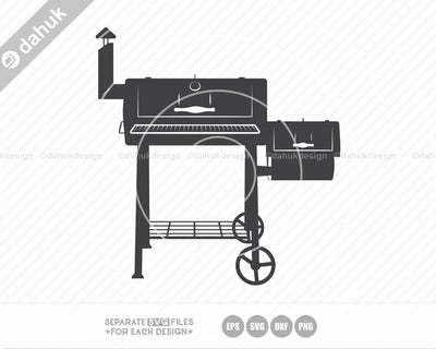 Smoker BBQ SVG, Grilling svg, Bbq svg, Barbecue Grill svg, Cut file, for silhouette, clipart cricut design space, vinyl cut files SVG dahukdesign 