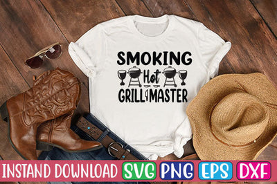 Smoking Hot Grill Master SVG Cut File SVGs, Quotes and Sayings, Food & Drink, Holiday,On Sale, SVG Studio Innate 