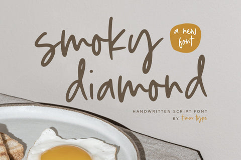 Smoky Diamond - Handwritten Script Font Font Timur type 