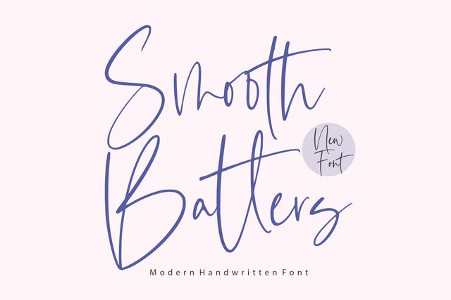 Smooth Batters Modern Handwritten Font Font Balpirick 
