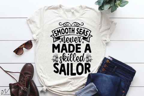 Smooth seas never made a skilled sailor svg, Jesus svg, Faith svg, Storm svg, God svg, Faith svg, Storm t shirt svg, Christian svg SVG Isabella Machell 
