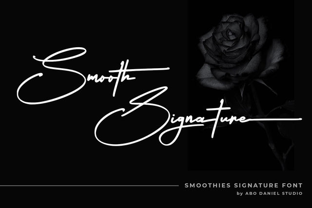 Smooth Signature Font Abo Daniel Studio 