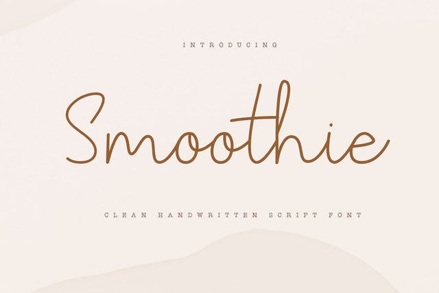 Smoothie script Font Chamsae Studio 
