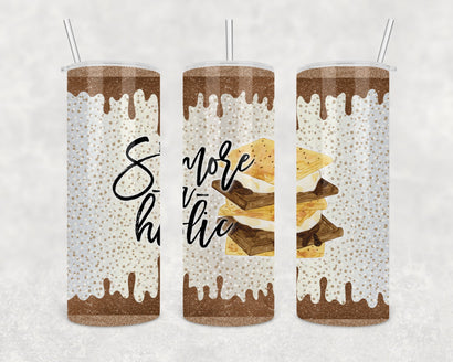S'more -a- holic - 20 oz Skinny Tumbler Design Sublimation Serendipity and Art 