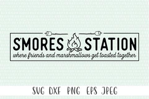 S'More Station SVG - S'more Sign svg, Camping SVG, Campsite Sign svg, Farmhouse SVG, S'more svg SVG Simply Cutz 