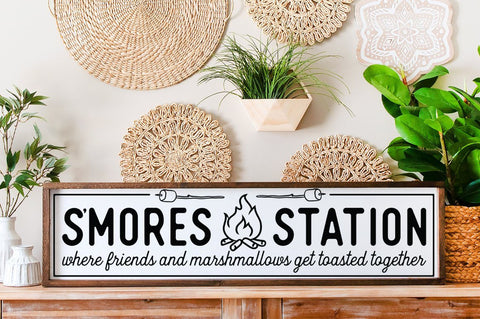 S'More Station SVG - S'more Sign svg, Camping SVG, Campsite Sign svg, Farmhouse SVG, S'more svg SVG Simply Cutz 