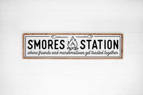 S'More Station SVG - S'more Sign svg, Camping SVG, Campsite Sign svg, Farmhouse SVG, S'more svg SVG Simply Cutz 