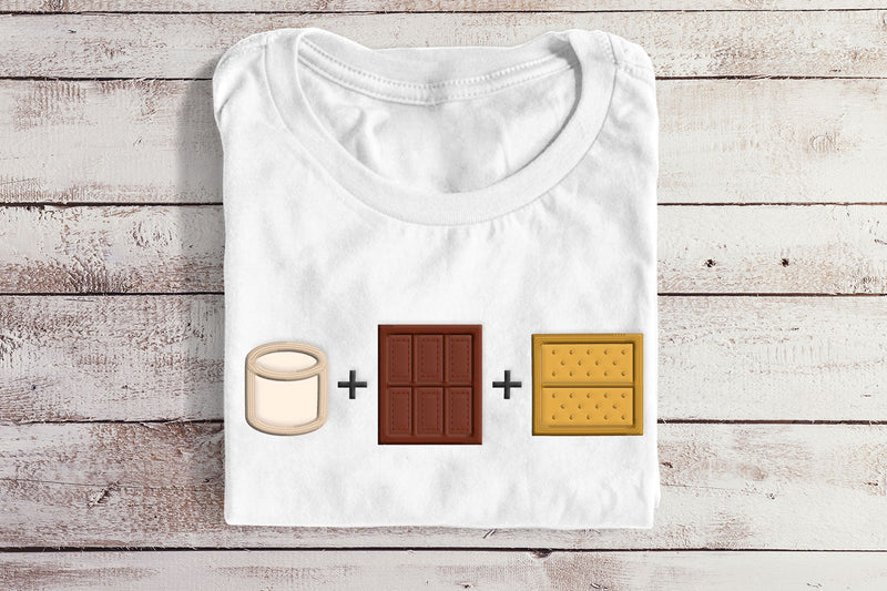 S'mores Recipe Formula Applique Embroidery Embroidery/Applique DESIGNS Designed by Geeks 
