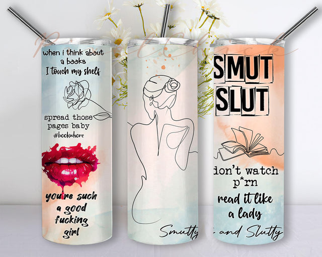 Smut Slut Book Reader 20 oz PNG for Straight Tapered PNG Sublimation PixelChick 