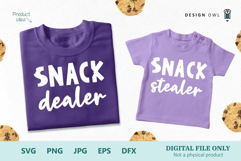 Snack Dealer - Snack Stealer - Parent and Child SVG files SVG Design Owl 