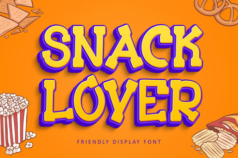 Snack Lover - Friendly Display Font Font Illushvara Design 