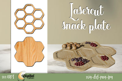 Snack Plates Laser Cut. Kitchen Decor Laser Cut. 3D Design. SVG Evgenyia Guschina 