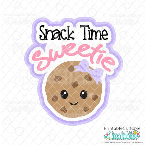 Snack Time Sweetie SVG Printable Cuttable Creatables 
