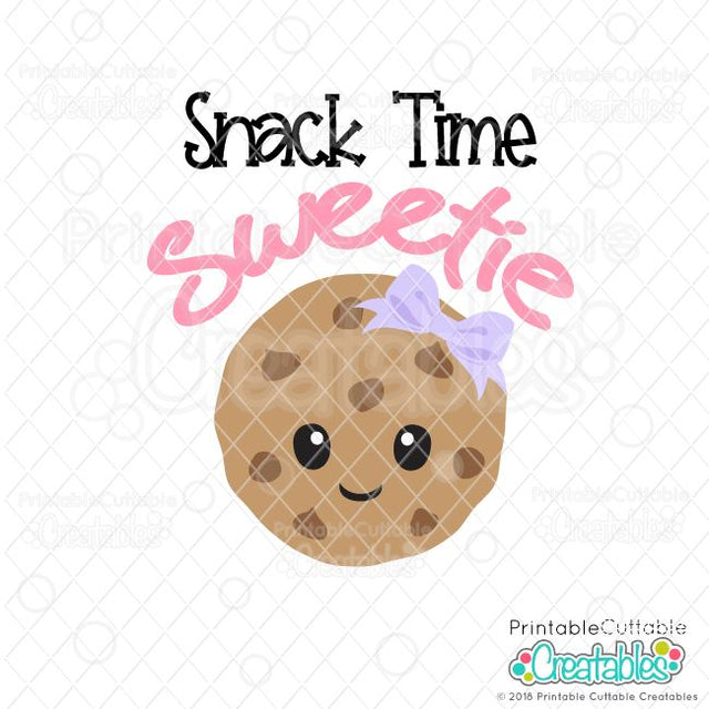 Snack Time Sweetie SVG Printable Cuttable Creatables 