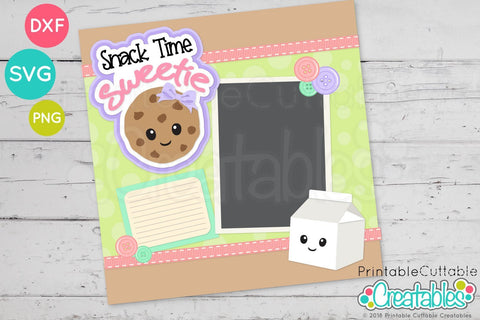 Snack Time Sweetie SVG Printable Cuttable Creatables 