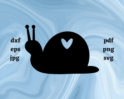 Snail Heart SVG Cut File SVG Northern Light SVG 