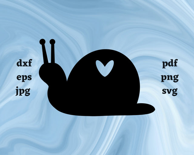 Snail Heart SVG Cut File SVG Northern Light SVG 