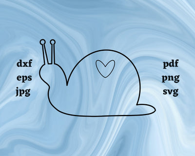 Snail Heart SVG Cut File SVG Northern Light SVG 