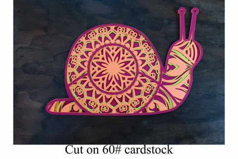 Snail Layered 3D Mandala SVG 3D Paper Digital Honeybee 
