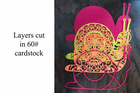 Snail Layered 3D Mandala SVG 3D Paper Digital Honeybee 