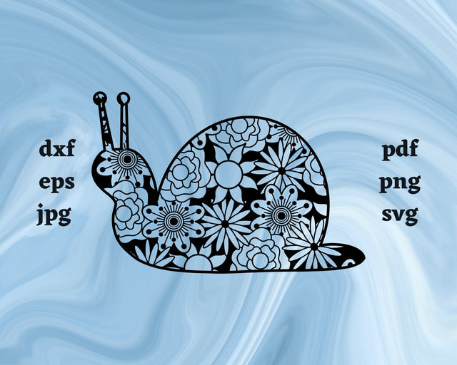 Snail Mandala SVG Cut File SVG Northern Light SVG 