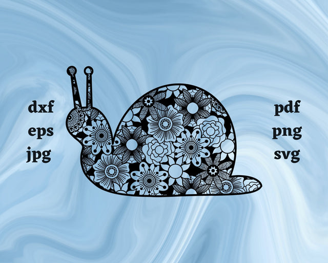 Snail Mandala SVG Cut File SVG Northern Light SVG 