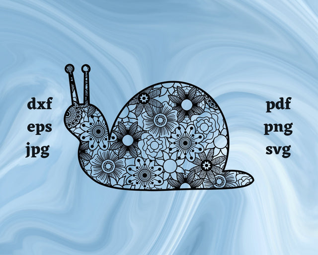 Snail Mandala SVG Cut File SVG Northern Light SVG 