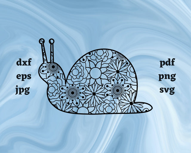 Snail Mandala SVG Cut File SVG Northern Light SVG 