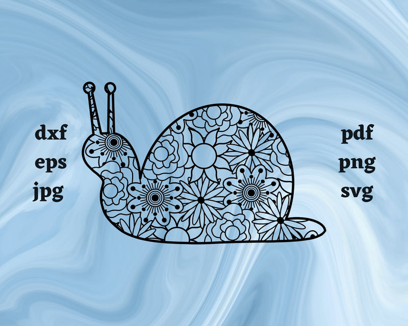 Snail Mandala SVG Cut File SVG Northern Light SVG 