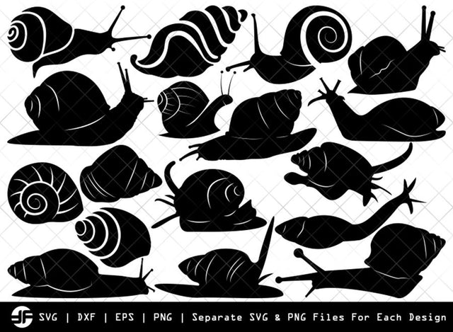 Snail SVG | Sea Snail SVG | Silhouette Bundle | SVG Cut File SVG ETC Craft 