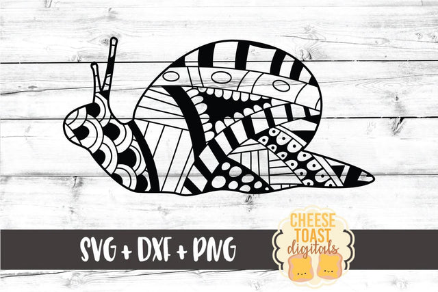 Snail - Zen Doodle Art - Animal SVG PNG DXF Files SVG Cheese Toast Digitals 
