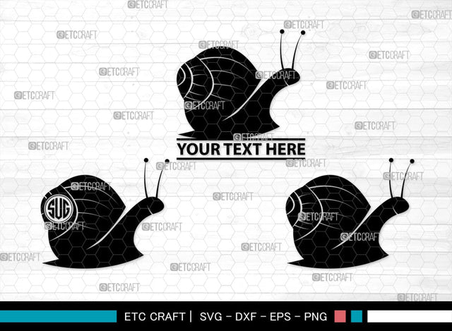 Snails Monogram, Snail Silhouette, Snail SVG, Snail, Sea Snail Svg, Snail Cricut Svg, SB00321 SVG ETC Craft 