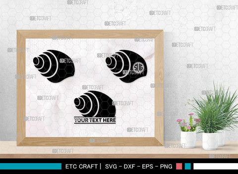 Snails Monogram, Snail Silhouette, Snail SVG, Snail, Sea Snail Svg, Snail Cricut Svg, SB00321 SVG ETC Craft 