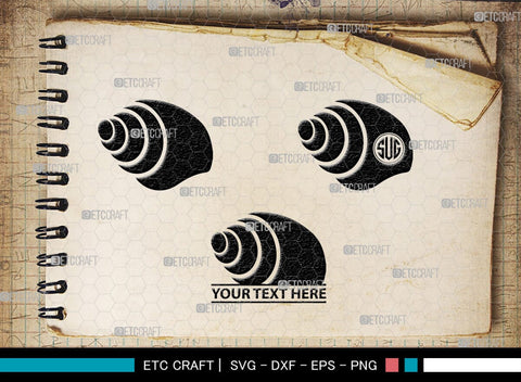 Snails Monogram, Snail Silhouette, Snail SVG, Snail, Sea Snail Svg, Snail Cricut Svg, SB00321 SVG ETC Craft 