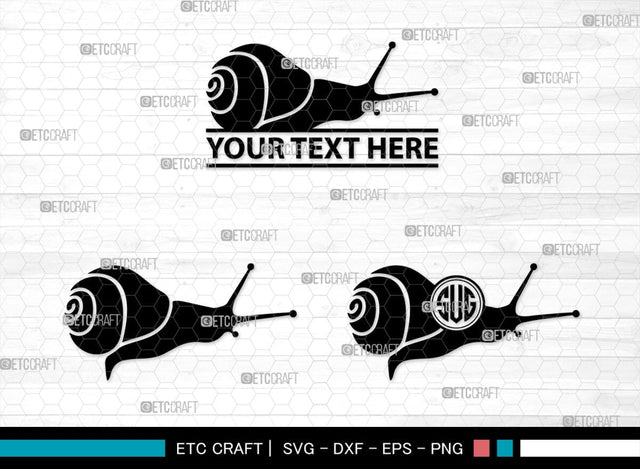 Snails Monogram, Snail Silhouette, Snail SVG, Snail, Sea Snail Svg, Snail Cricut Svg, SB00321 SVG ETC Craft 