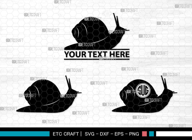Snails Monogram, Snail Silhouette, Snail SVG, Snail, Sea Snail Svg, Snail Cricut Svg, SB00321 SVG ETC Craft 