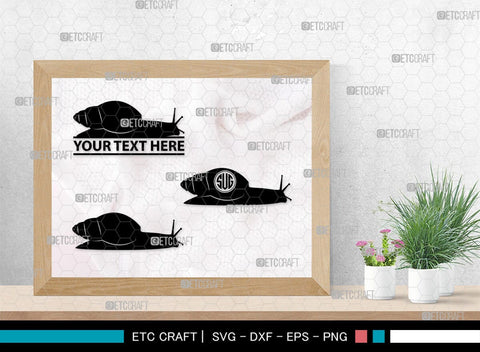 Snails Monogram, Snail Silhouette, Snail SVG, Snail, Sea Snail Svg, Snail Cricut Svg, SB00321 SVG ETC Craft 
