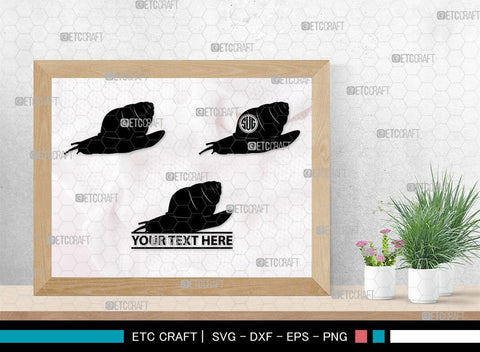 Snails Monogram, Snail Silhouette, Snail SVG, Snail, Sea Snail Svg, Snail Cricut Svg, SB00321 SVG ETC Craft 