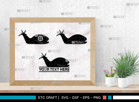 Snails Monogram, Snail Silhouette, Snail SVG, Snail, Sea Snail Svg, Snail Cricut Svg, SB00321 SVG ETC Craft 