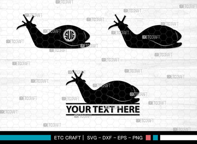 Snails Monogram, Snail Silhouette, Snail SVG, Snail, Sea Snail Svg, Snail Cricut Svg, SB00321 SVG ETC Craft 