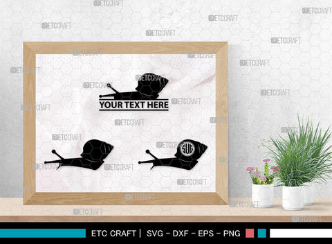 Snails Monogram, Snail Silhouette, Snail SVG, Snail, Sea Snail Svg, Snail Cricut Svg, SB00321 SVG ETC Craft 