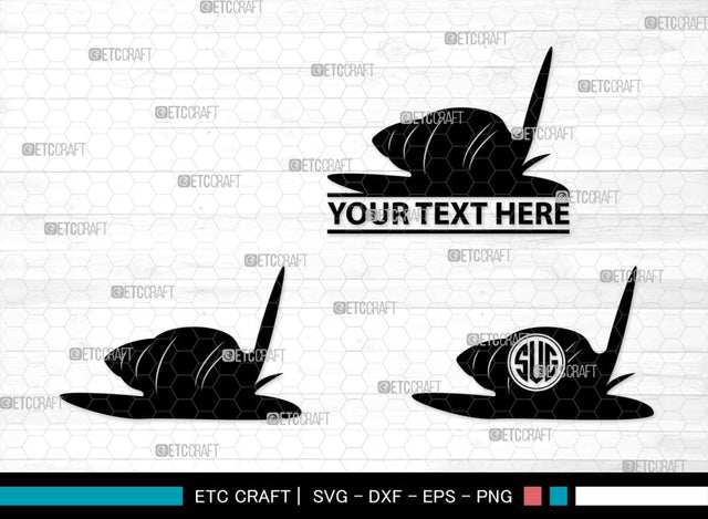 Snails Monogram, Snail Silhouette, Snail SVG, Snail, Sea Snail Svg, Snail Cricut Svg, SB00321 SVG ETC Craft 