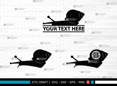Snails Monogram, Snail Silhouette, Snail SVG, Snail, Sea Snail Svg, Snail Cricut Svg, SB00321 SVG ETC Craft 