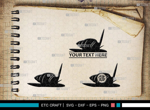 Snails Monogram, Snail Silhouette, Snail SVG, Snail, Sea Snail Svg, Snail Cricut Svg, SB00321 SVG ETC Craft 