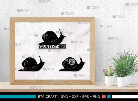 Snails Monogram, Snail Silhouette, Snail SVG, Snail, Sea Snail Svg, Snail Cricut Svg, SB00321 SVG ETC Craft 