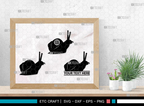 Snails Monogram, Snail Silhouette, Snail SVG, Snail, Sea Snail Svg, Snail Cricut Svg, SB00321 SVG ETC Craft 