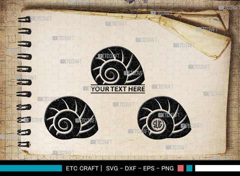 Snails Monogram, Snail Silhouette, Snail SVG, Snail, Sea Snail Svg, Snail Cricut Svg, SB00321 SVG ETC Craft 