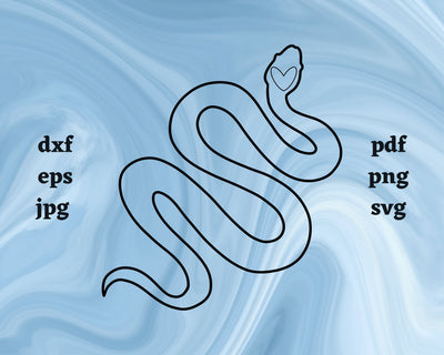Snake Heart SVG Cut File SVG Northern Light SVG 